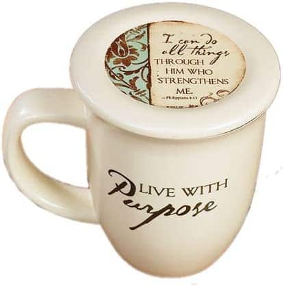 "Live with Purpose" Ceramic Bible Verse Mug