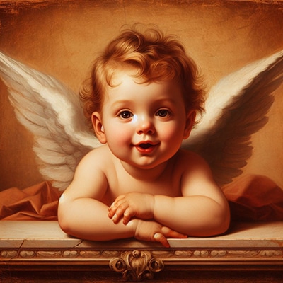 Cute cherub angel